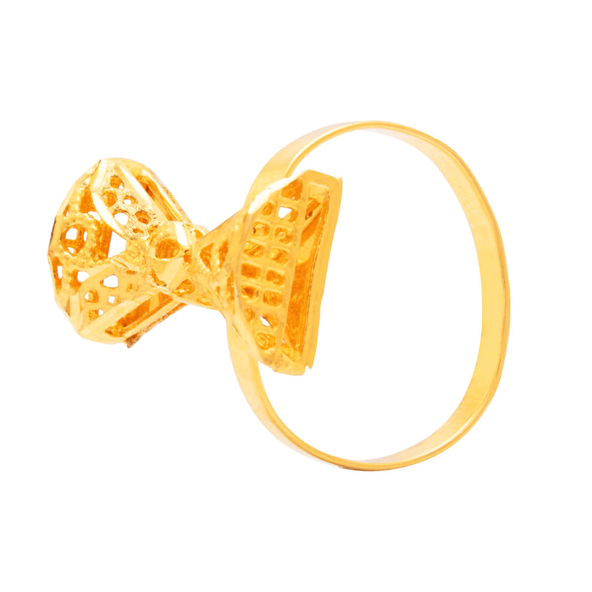 Shiv Damru Gold Ring