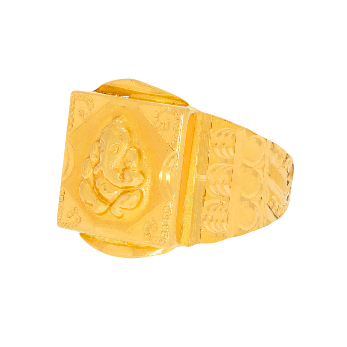 Ganpati Eminent Gold Ring with Free Gold Coin