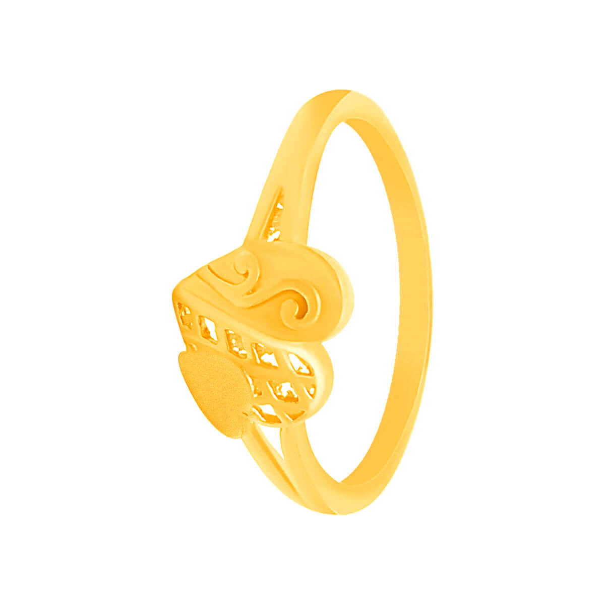 Tyra Heart Gold Ring