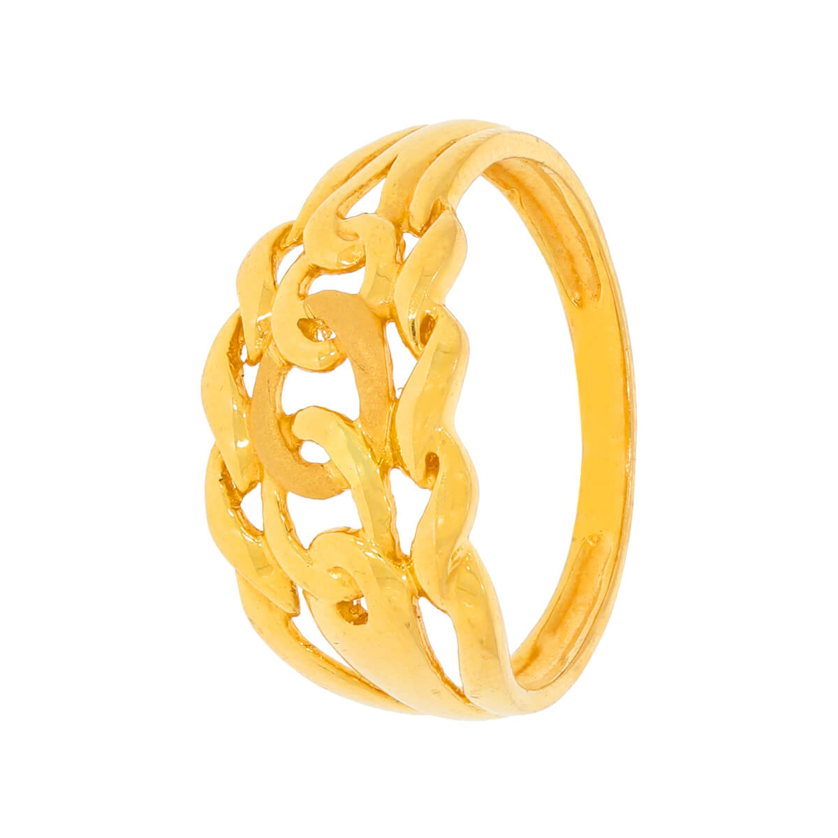 Interlock Eminent Gold Ring with Free Gold Coin