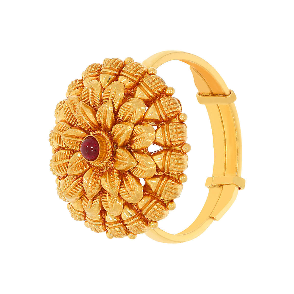 Gold Floral Bloom Ring with Free Gold Coin