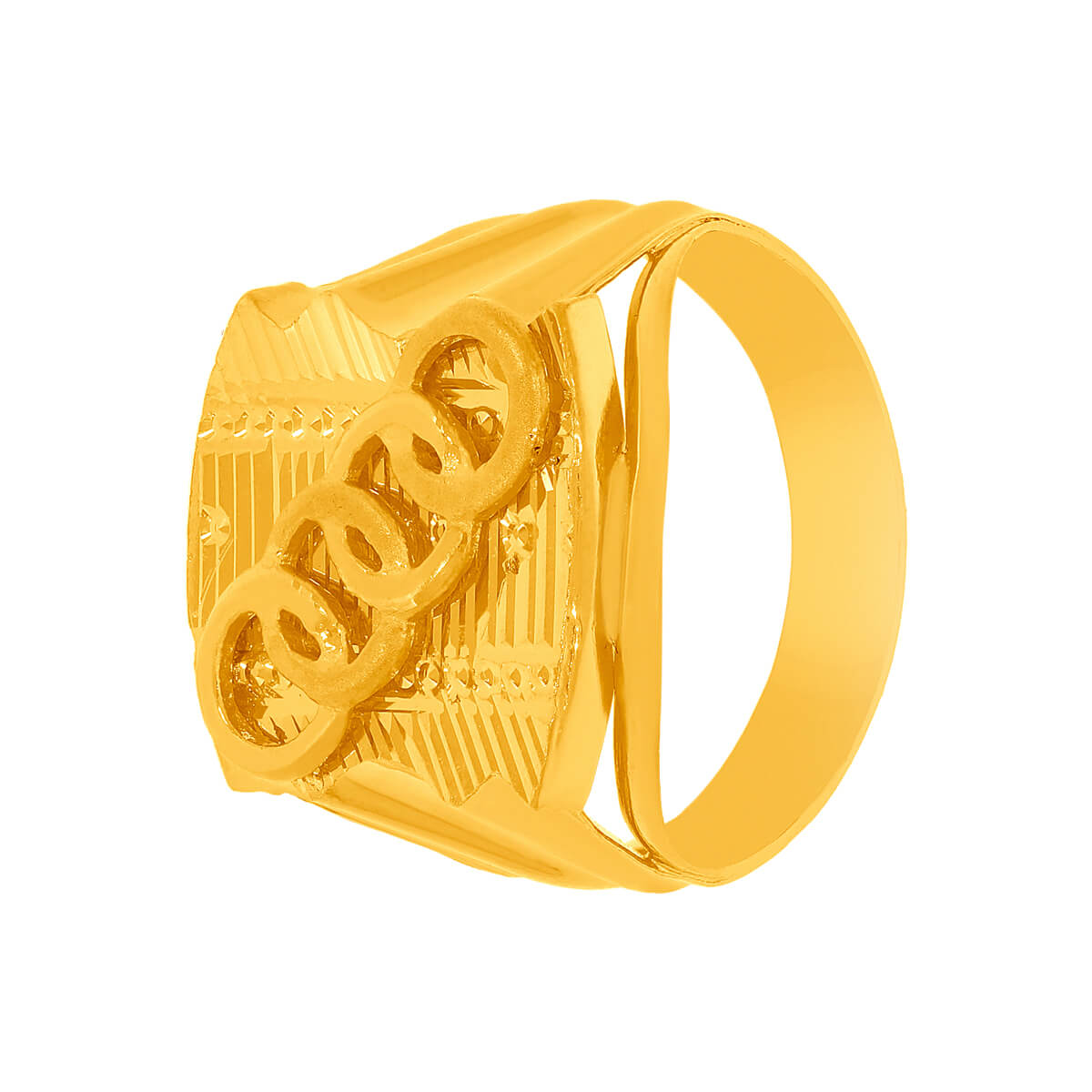 Interlock Gold Ring with Free Gold Coin