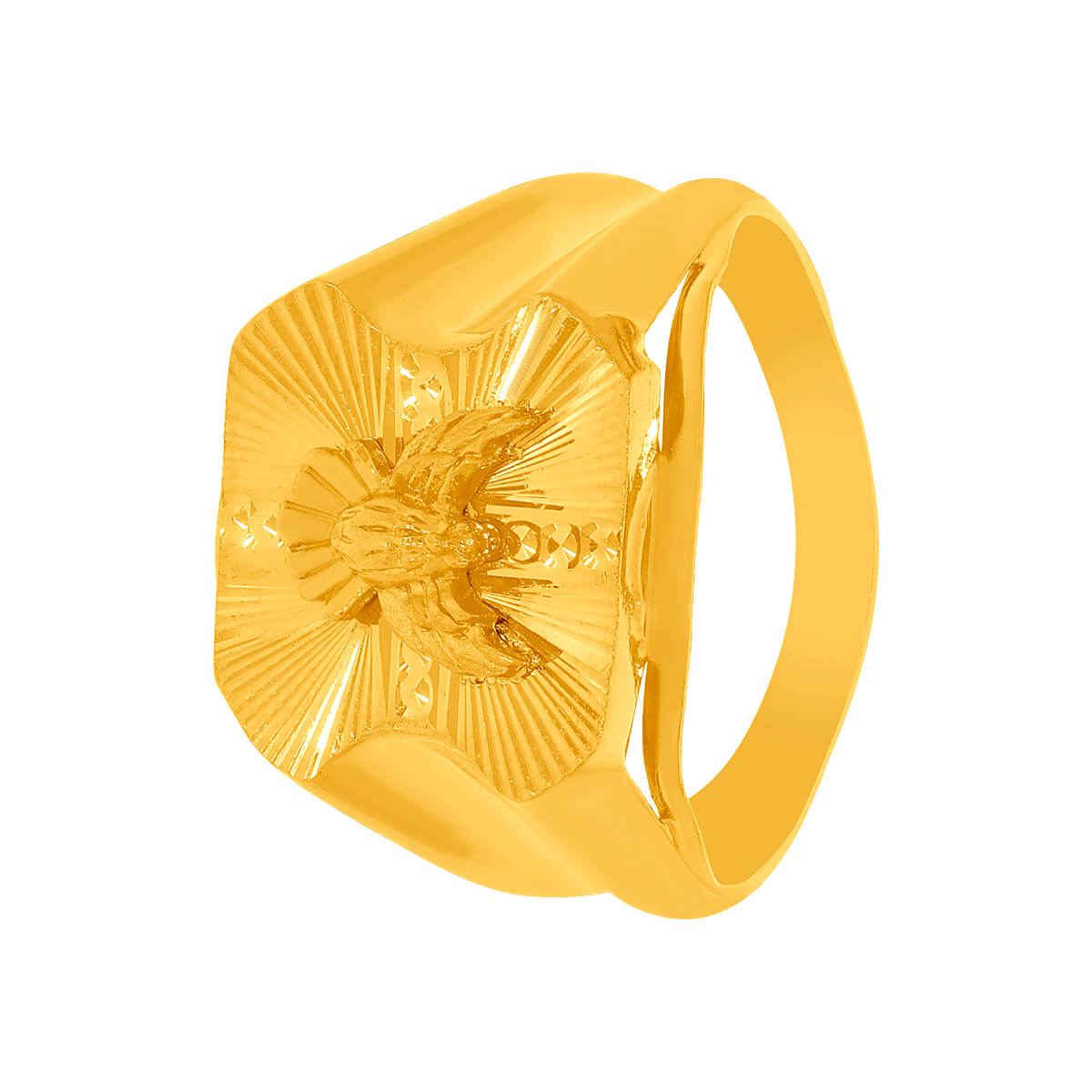 Wing Star Gold Ring with Free Gold Coin