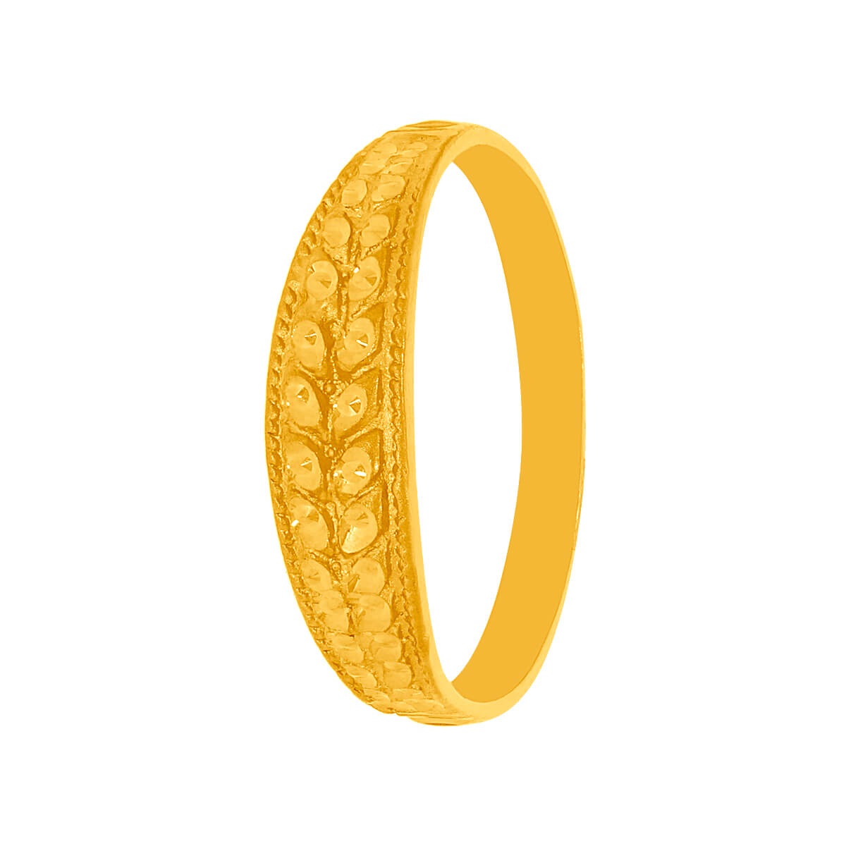 Leaf String Gold Ring with Free Gold Coin