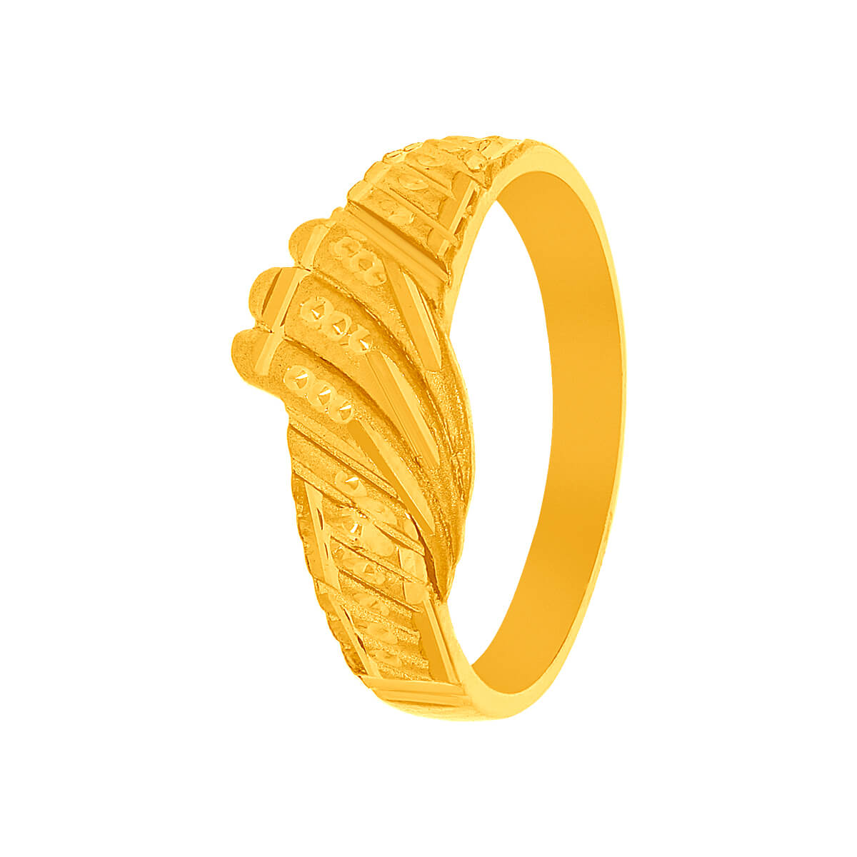 Swathe Gold Ring with Free Gold Coin