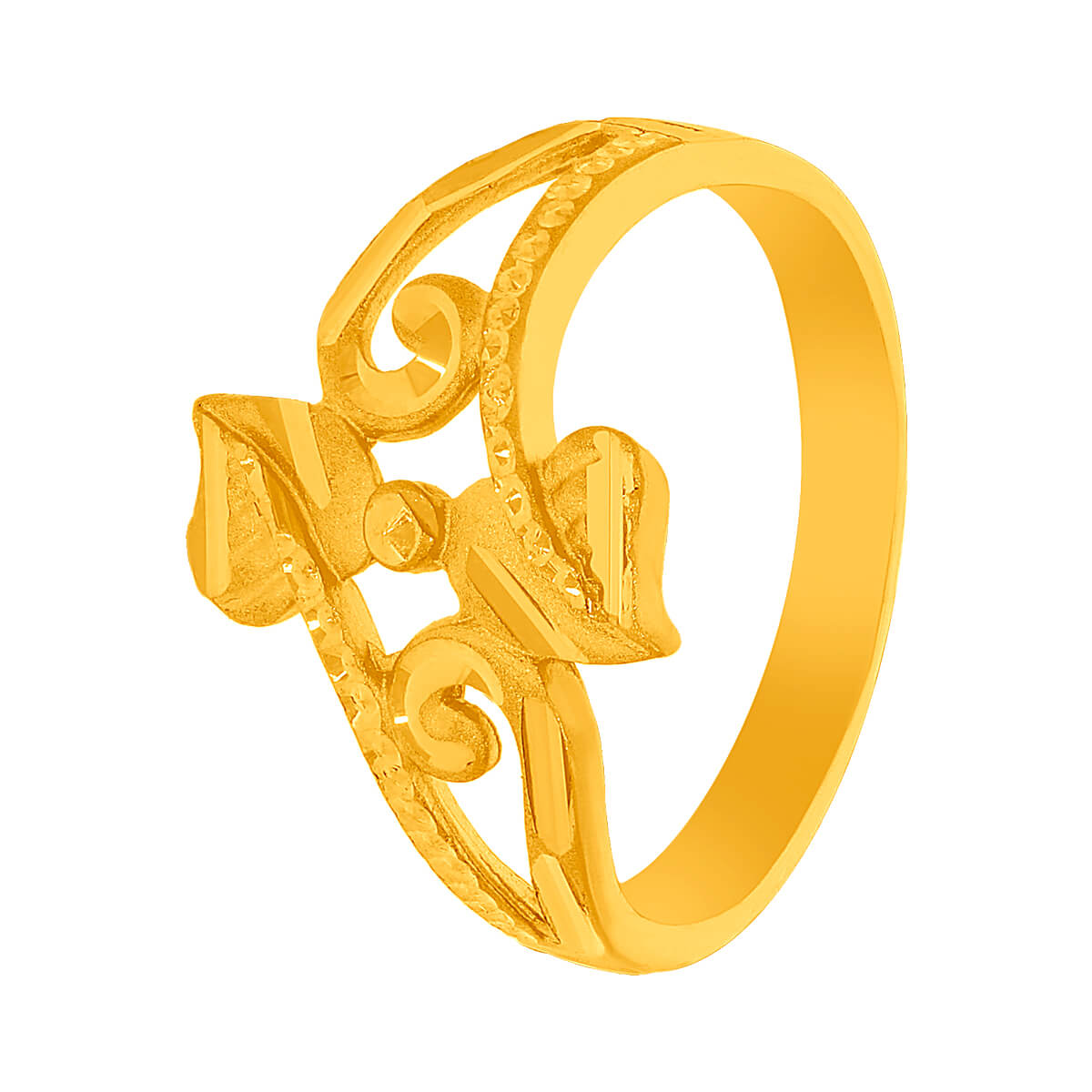 Delicate Leaf Gold Ring with Free Gold Coin