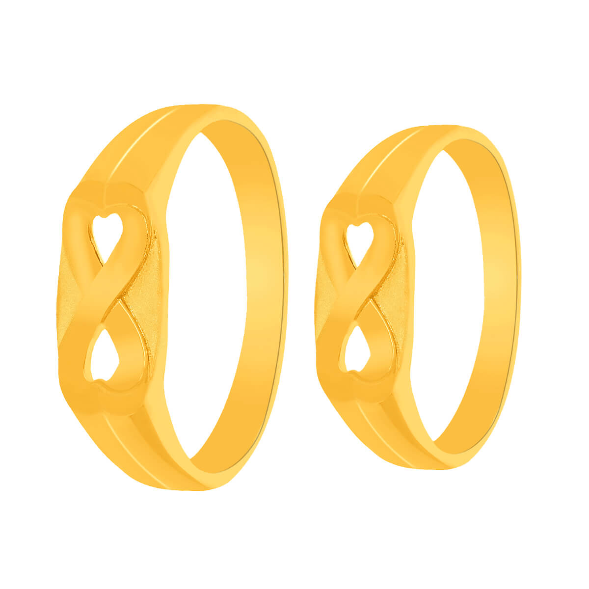 Infinity Love Gold Couple Ring with Free Gold Coin