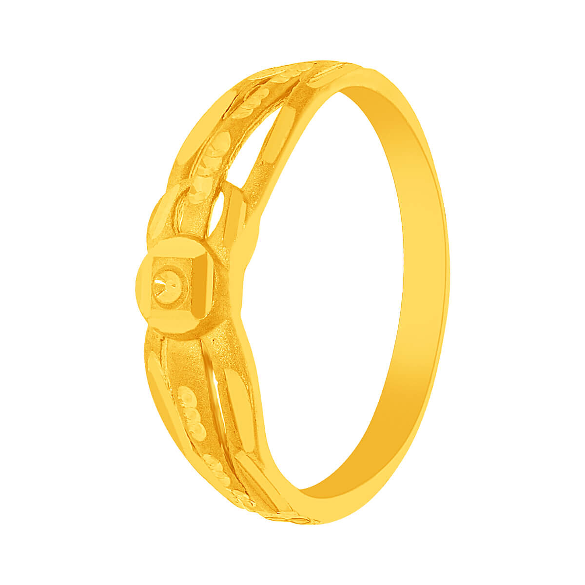 Aadhya Eminent Gold Ring with Free Gold Coin