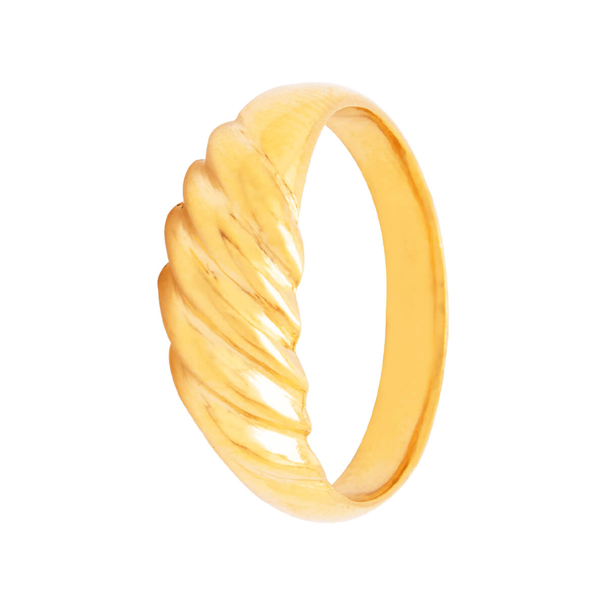 Swivel Stackable Gold Ring