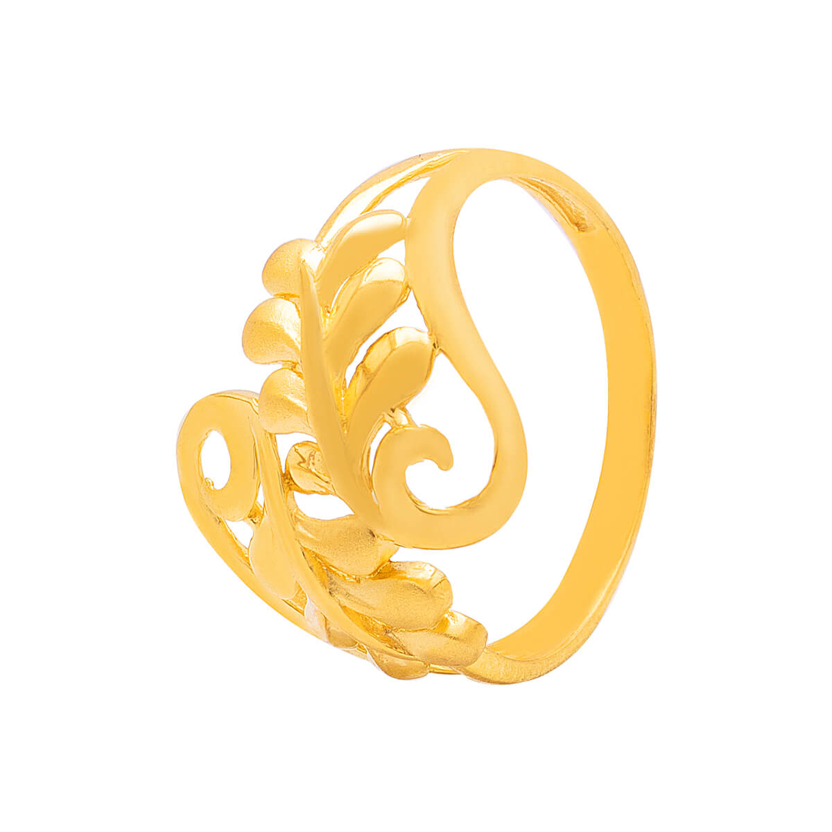 Manvi Gold Ring with Free Gold Coin