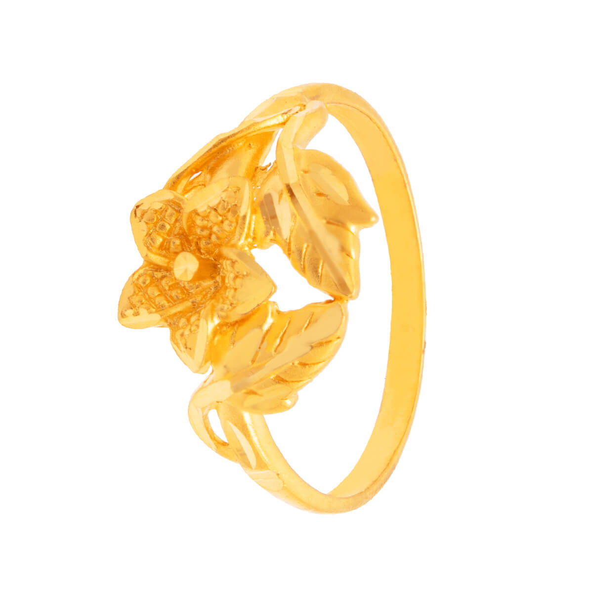 Nature's Grace Leaf Gold Ring