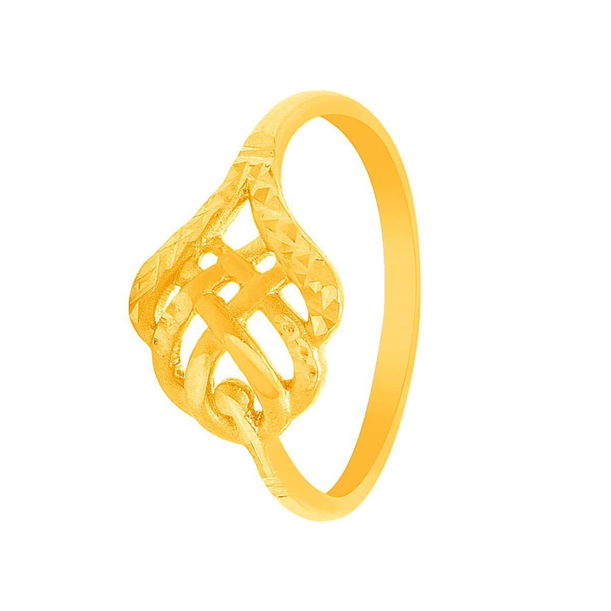 Whimsical Yellow Gold Floral Ring