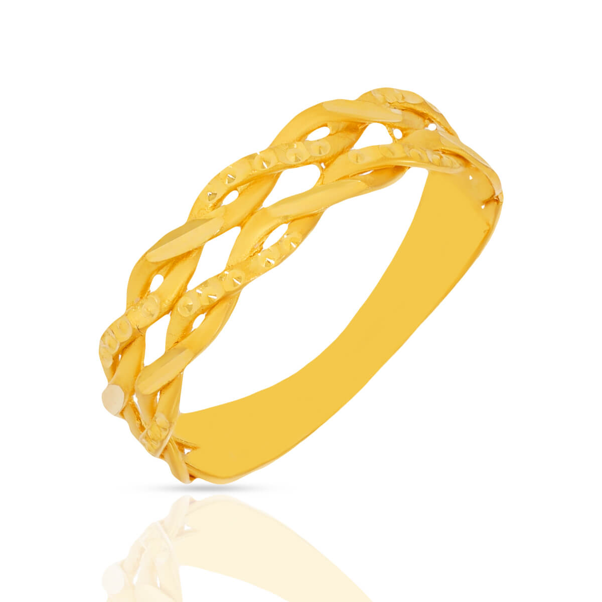 Shimmering Harmony Gold Ring with Free Gold Coin