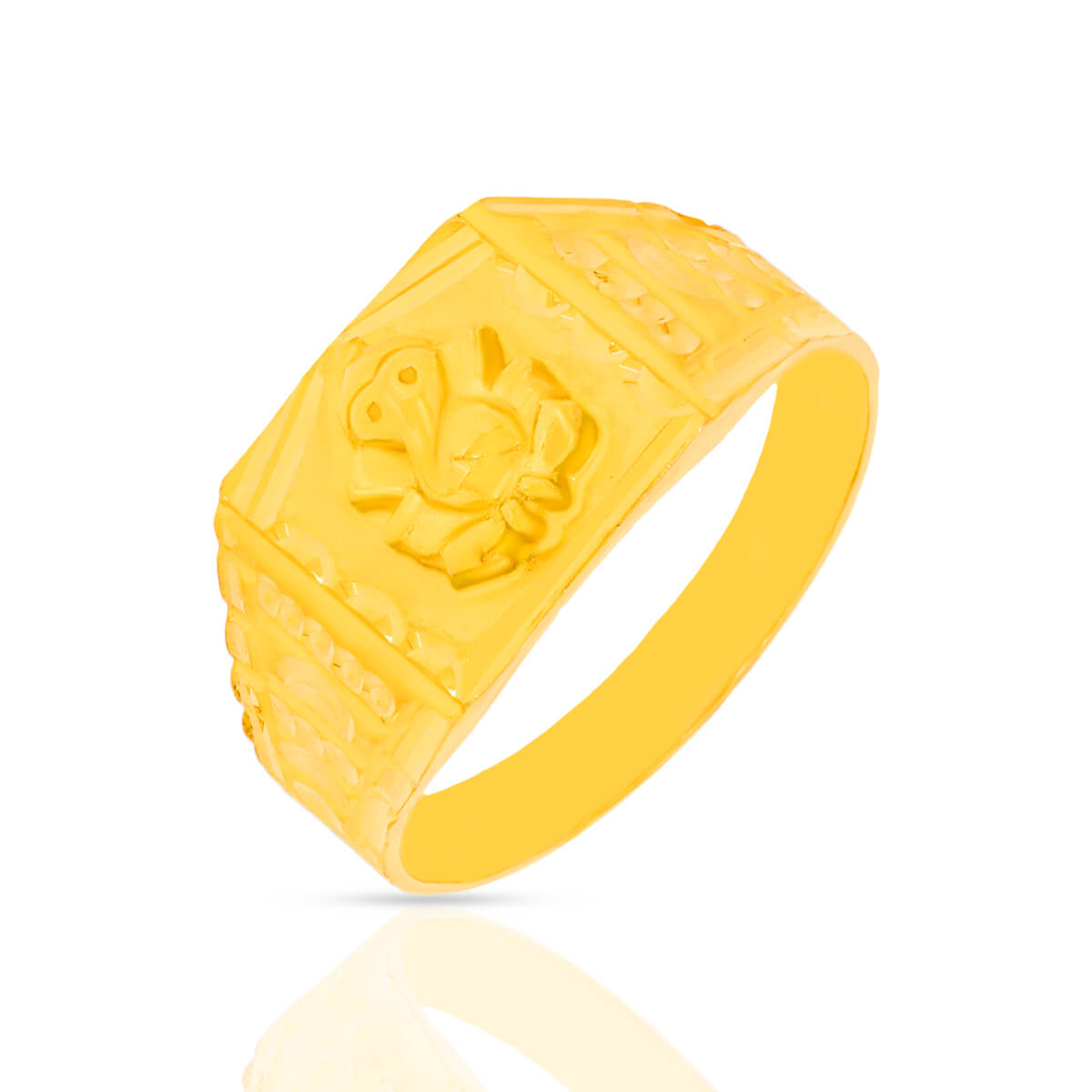 Captivating Vinayak Gold Ring with Free Gold Coin