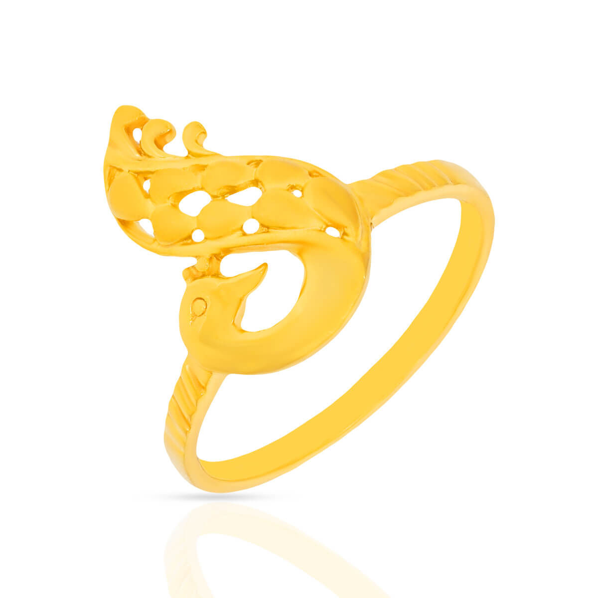 Majestic Mayura Gold Ring