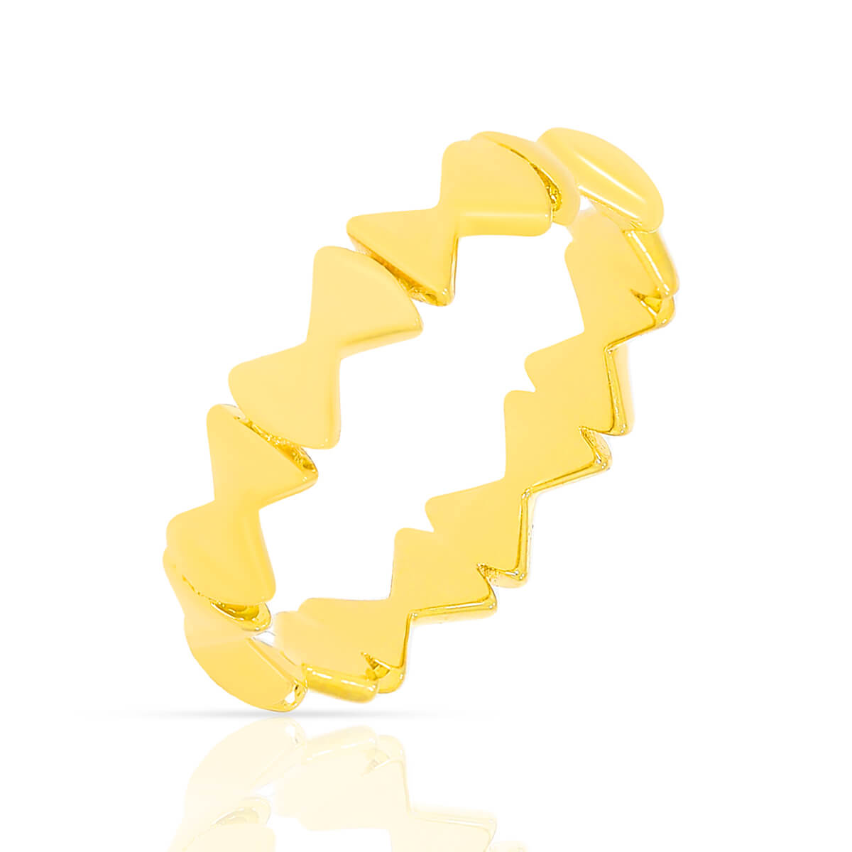 Interlocked Bow Gold Ring