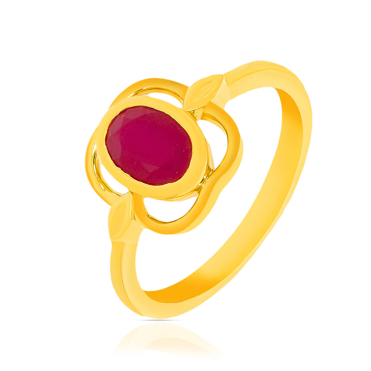 Radiant Ruby Gold Ring with Free Gold Coin