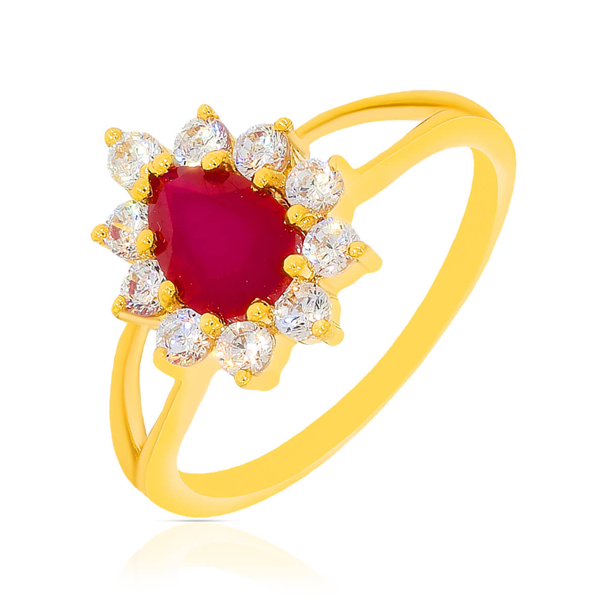 Regal Red Splendor Gold Ring