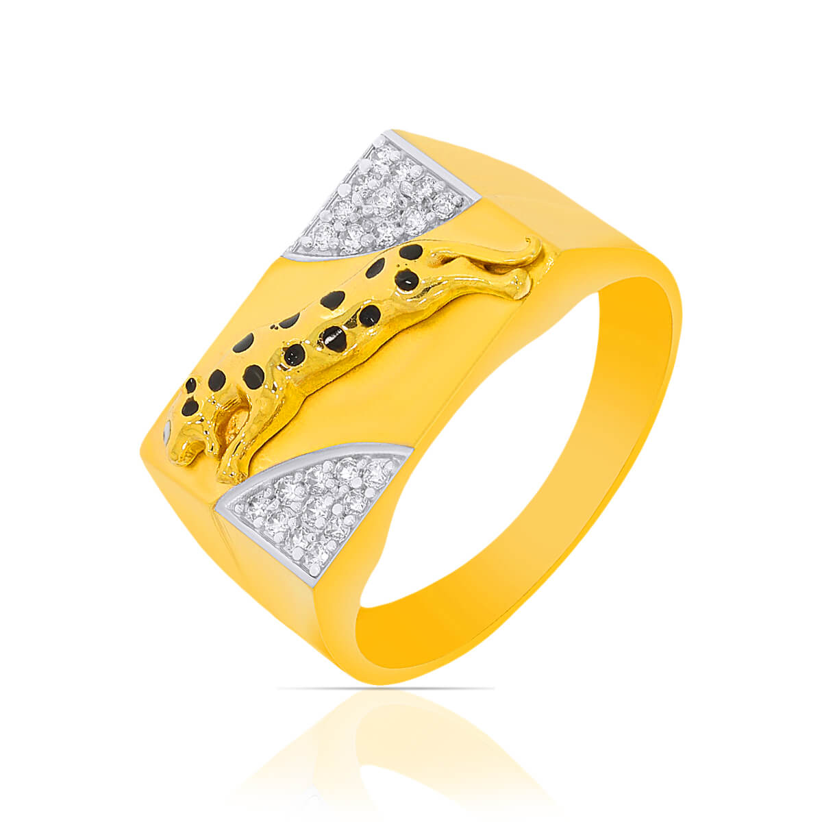 Stunning Gold Cheetah Ring for Men