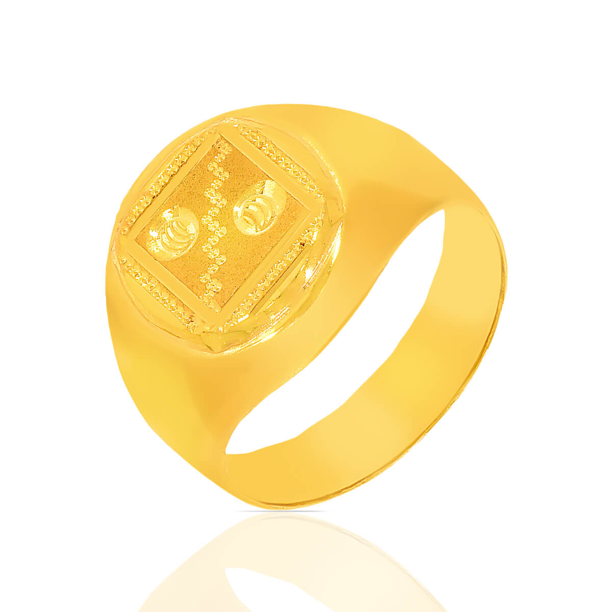 Captivating Gold Mens Ring with Free Gold Coin