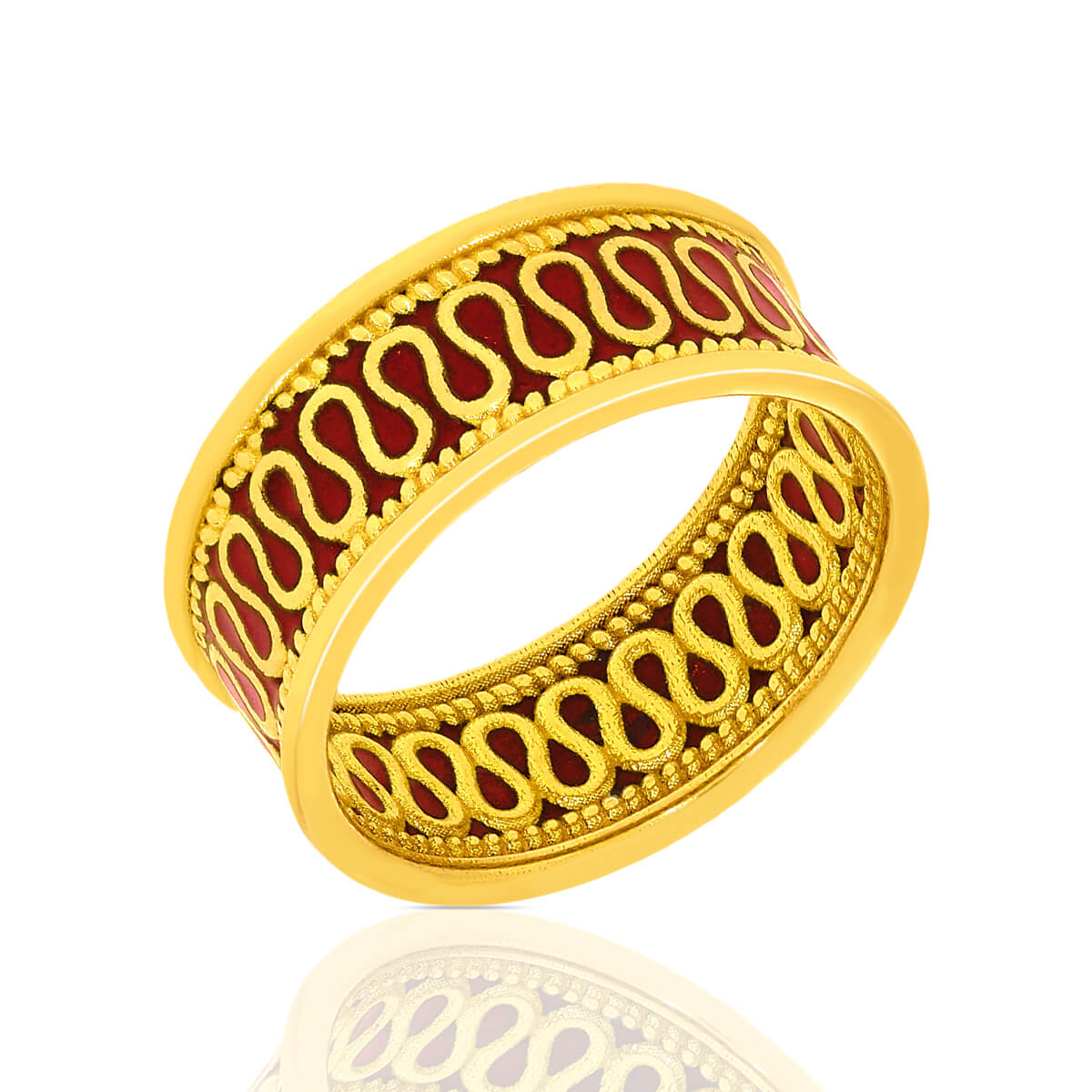 Golden Masterpieces Enamel Fancy Designer Bands