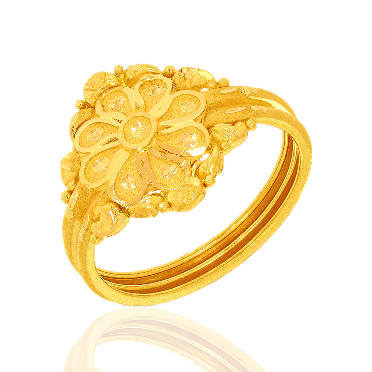 Golden Serenity Gold Ring with Free Gold Coin