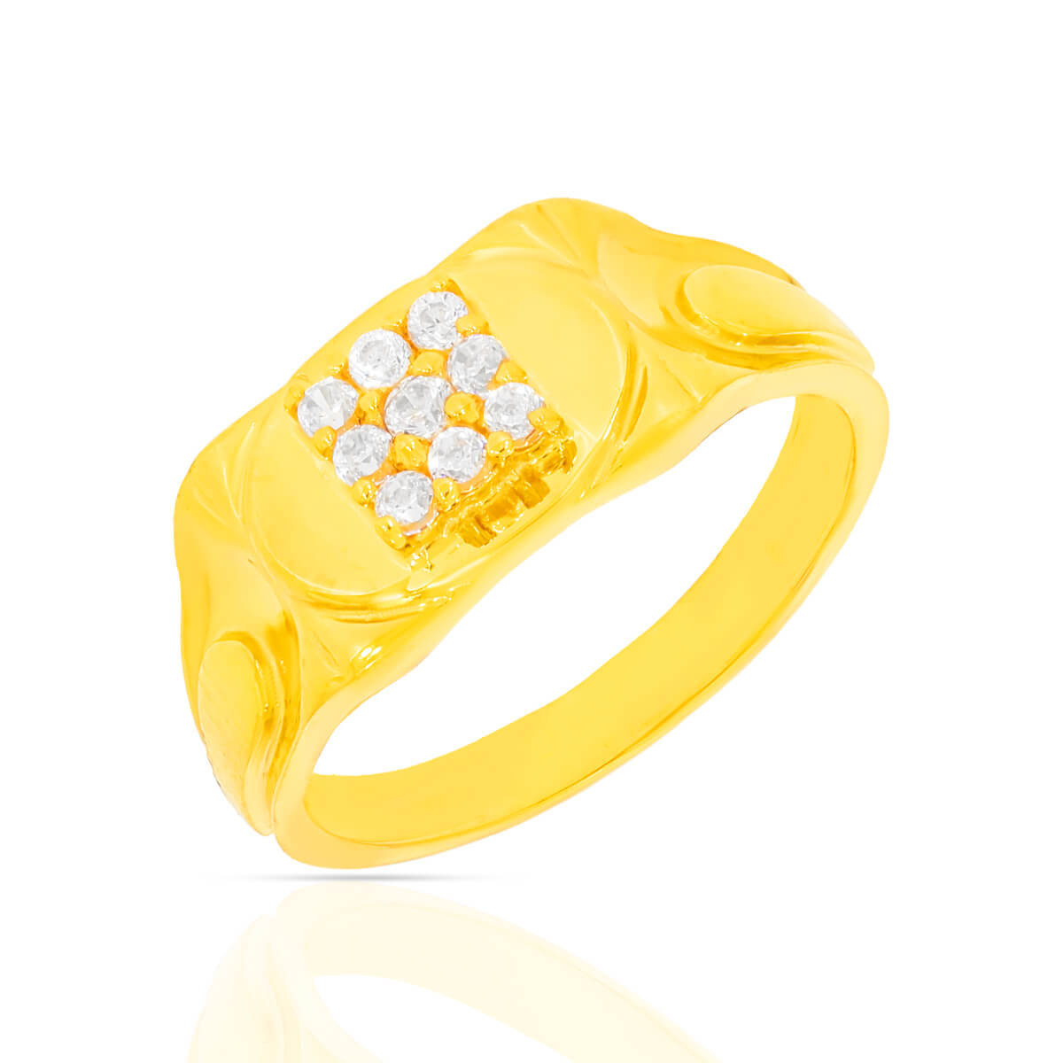 Timeless Brilliance CZ Men's Gold Ring