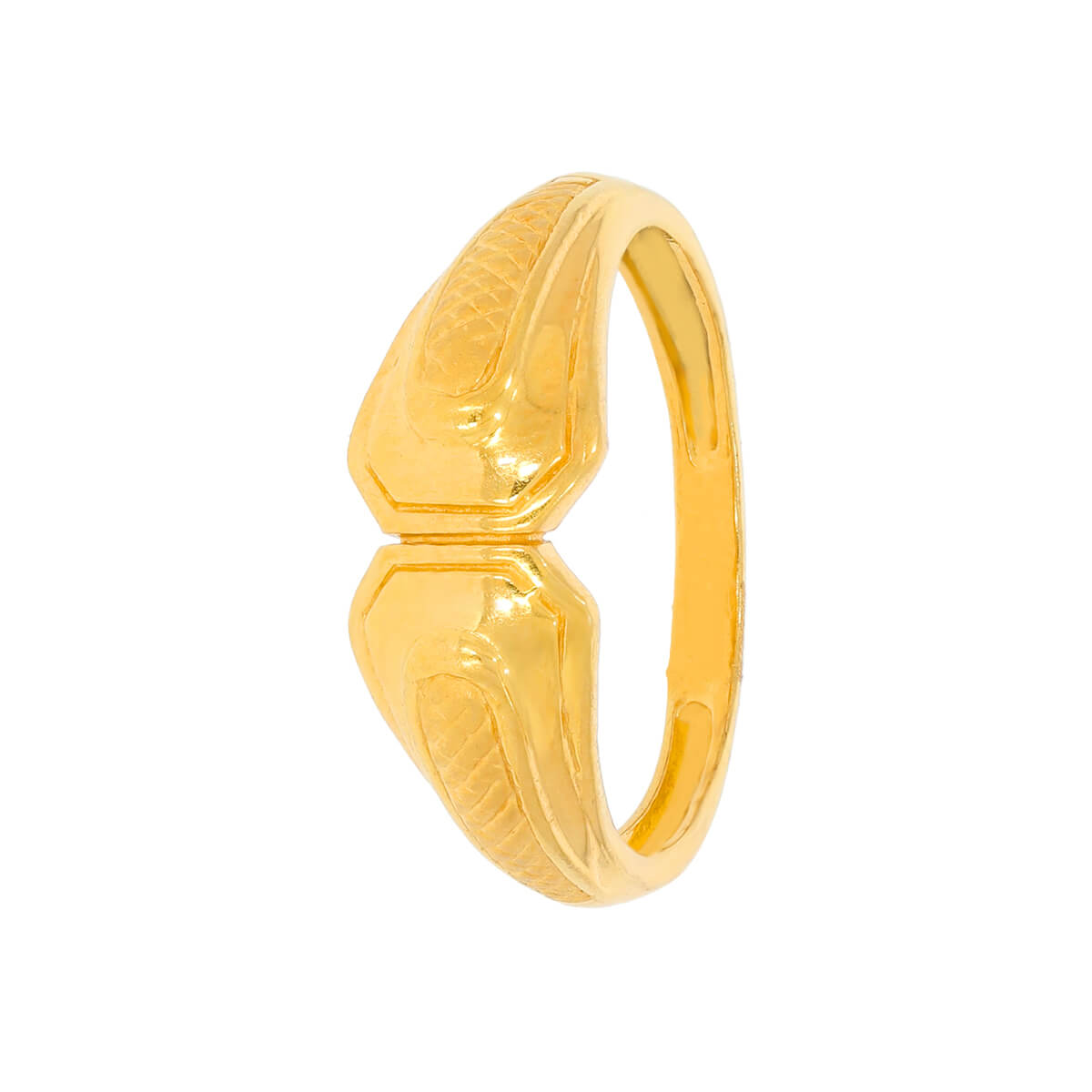 Contemporary Textured gold Ring For Men