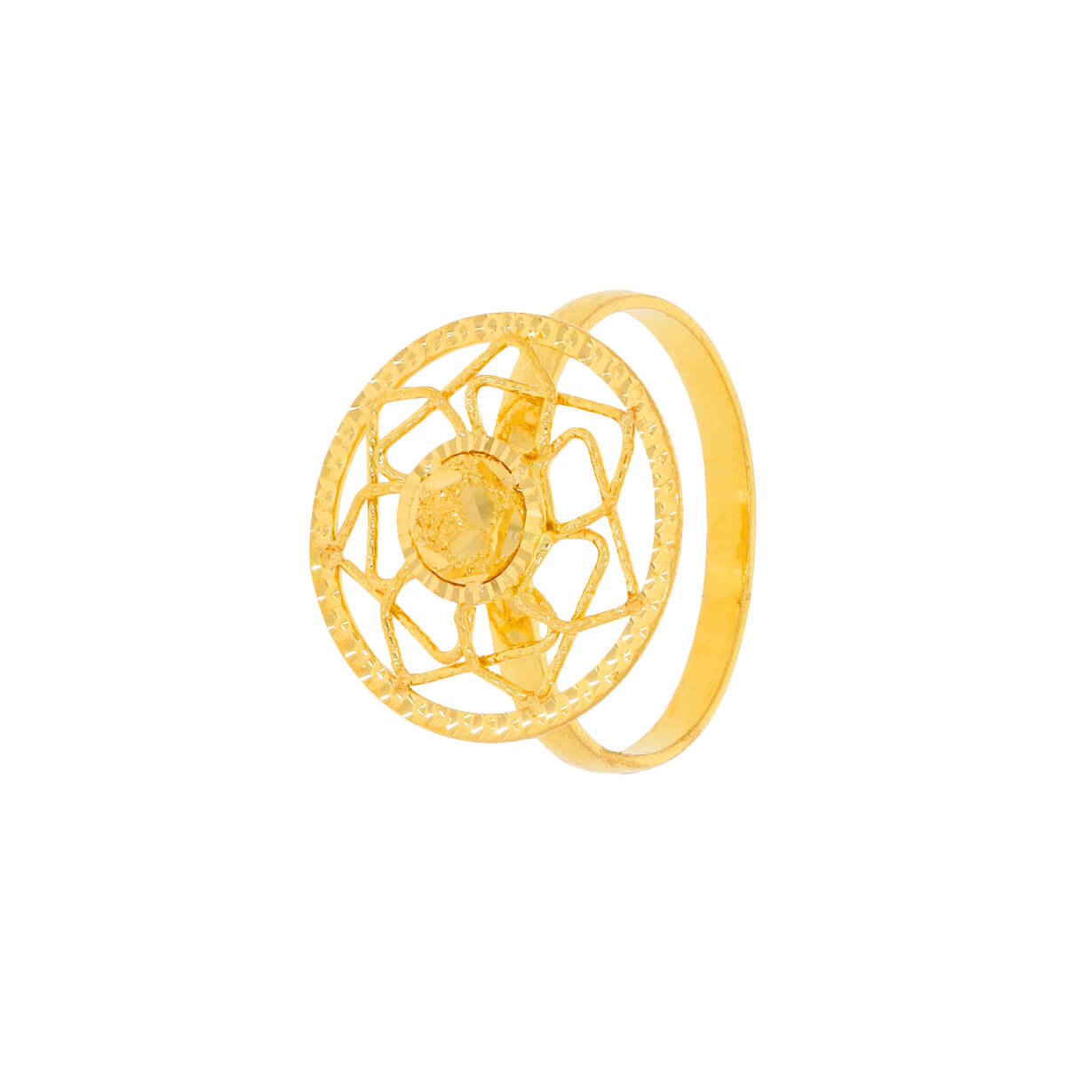 SIRISHA Gold Ring with Free Gold Coin