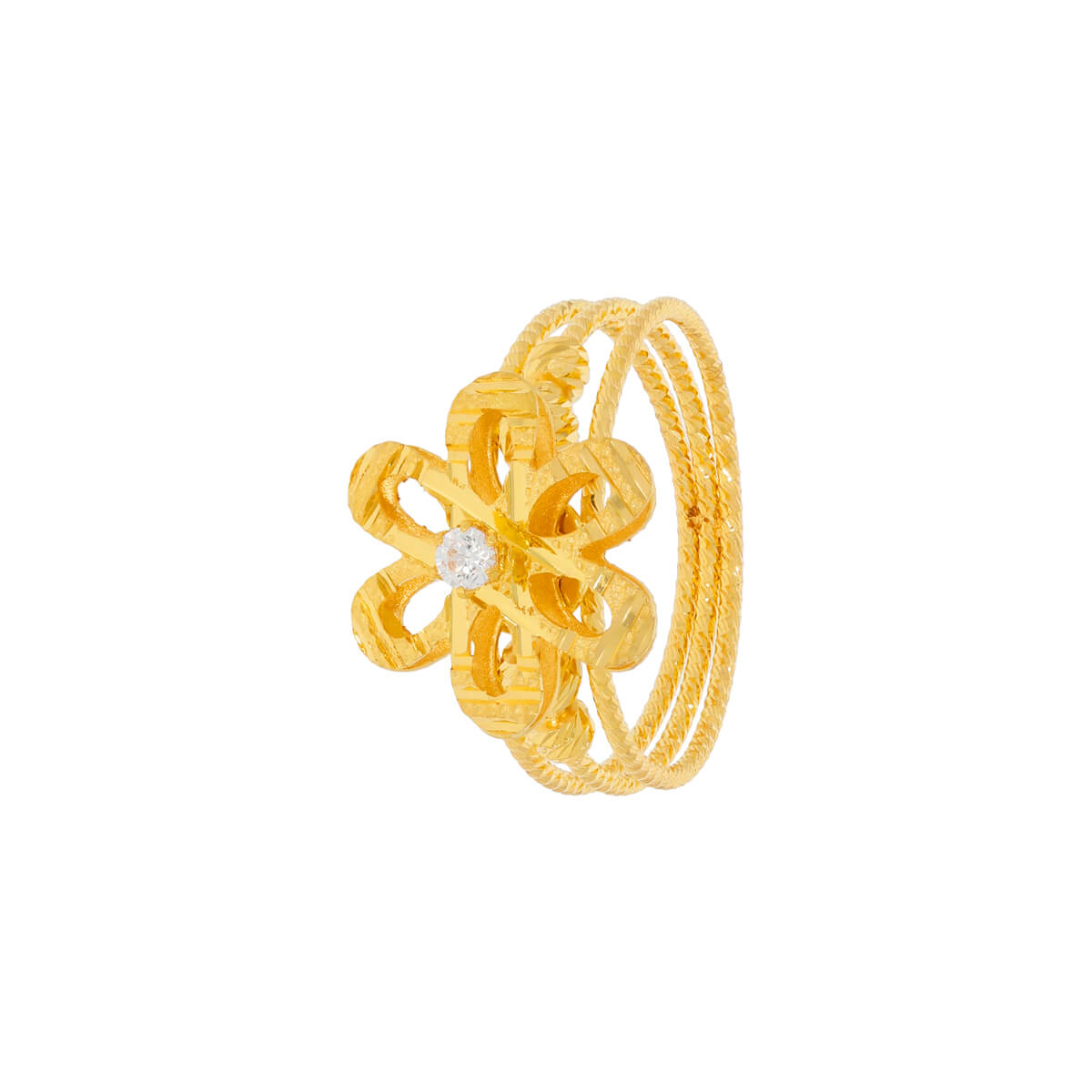 Lovely Floral Gold Ring