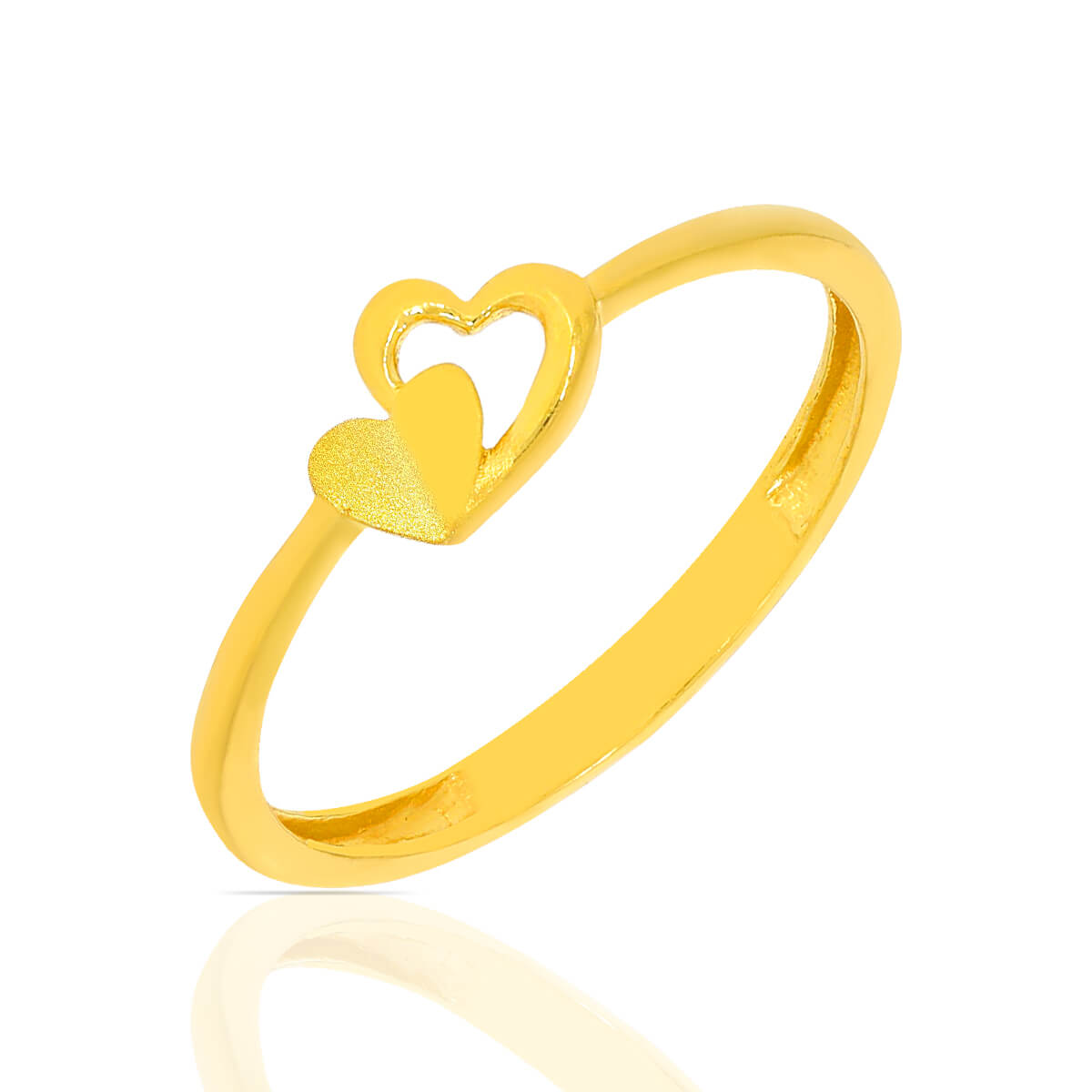 Heartfelt Promise Gold Ring with Free Gold Coin