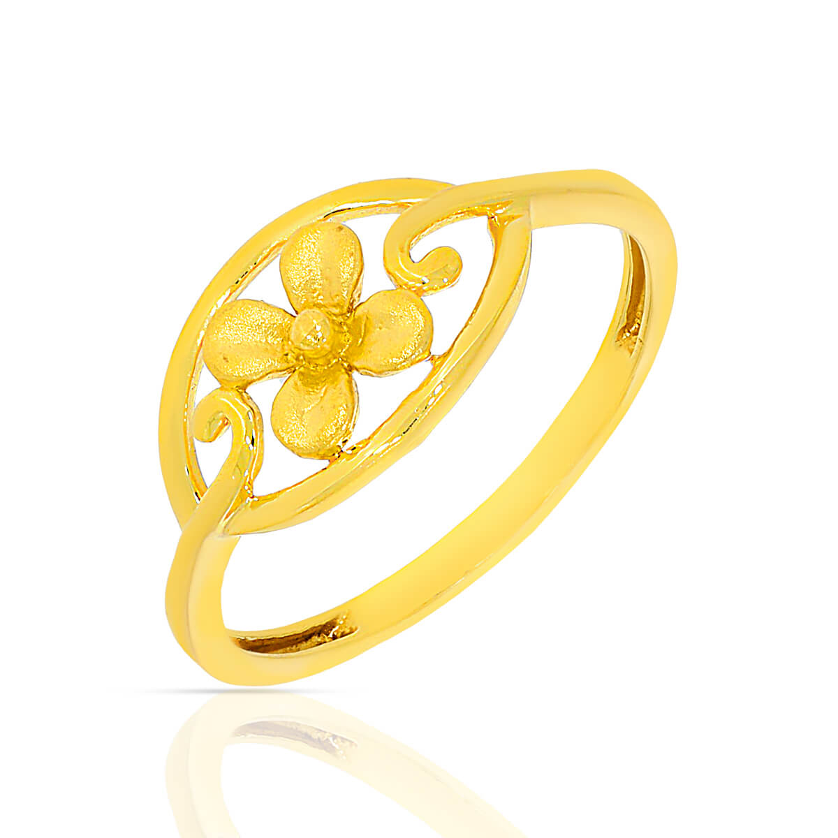 Floral Whispers Gold Ring with Free Gold Coin