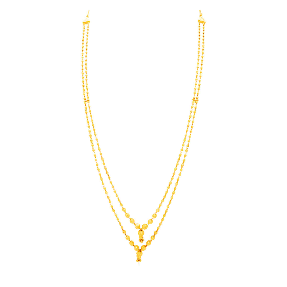 Incandescent Yellow Gold Layered Floral Necklace with Free Gold Coin