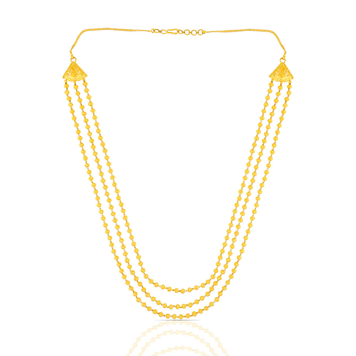 Stylish Four Lyer Gold Mohan Mala Necklace