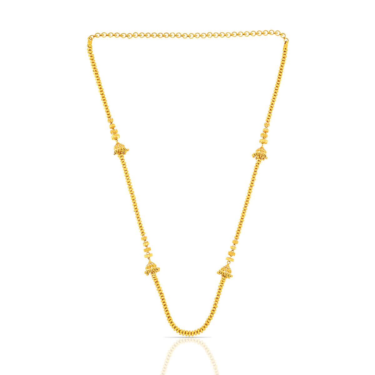 Glamorous Gold Mala Necklace with Free Gold Coin