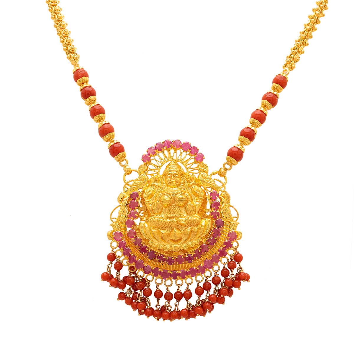 Artistic Impressions Temple Design Gold Necklace with Free Gold Coin