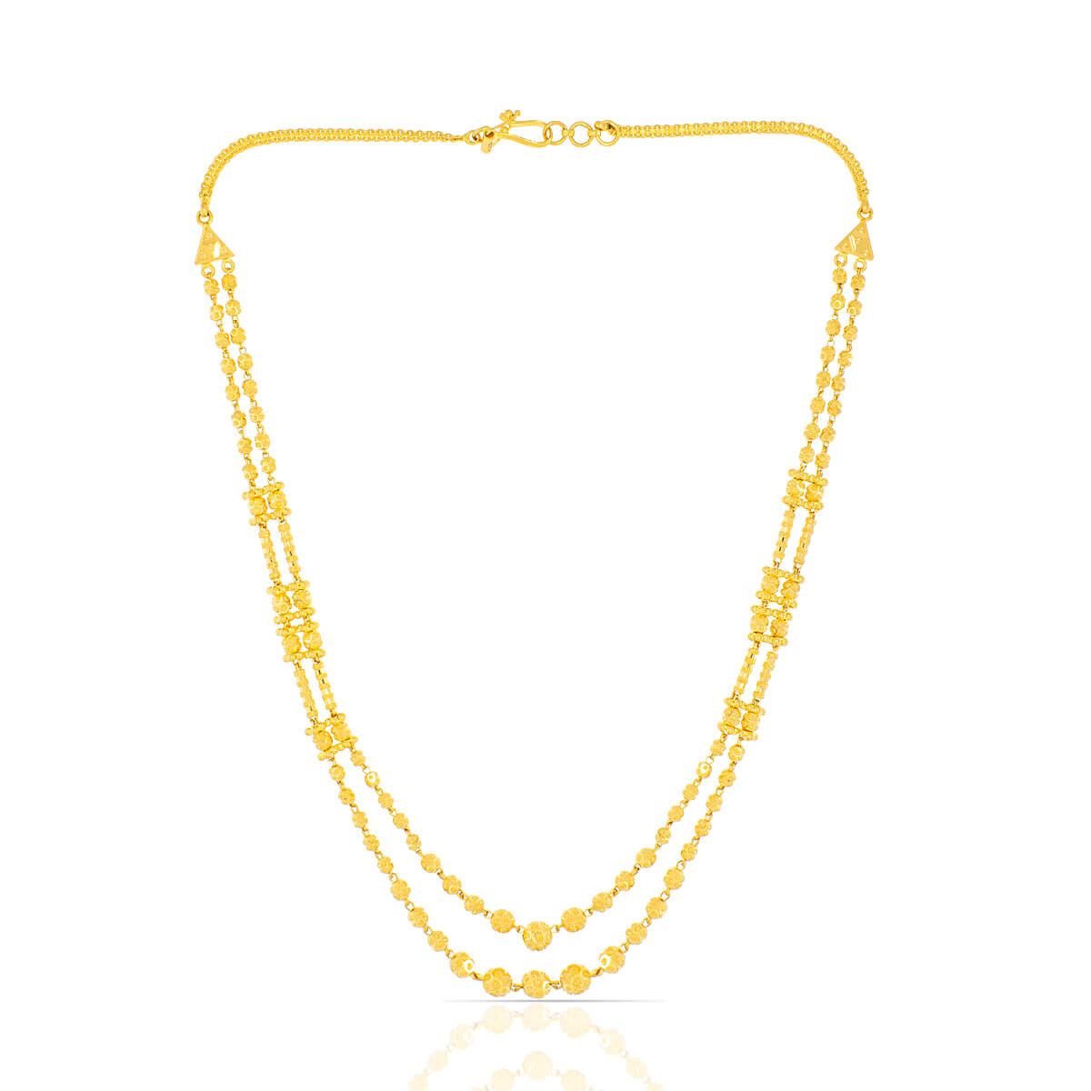 Dual Elegance Gold Beads Necklace