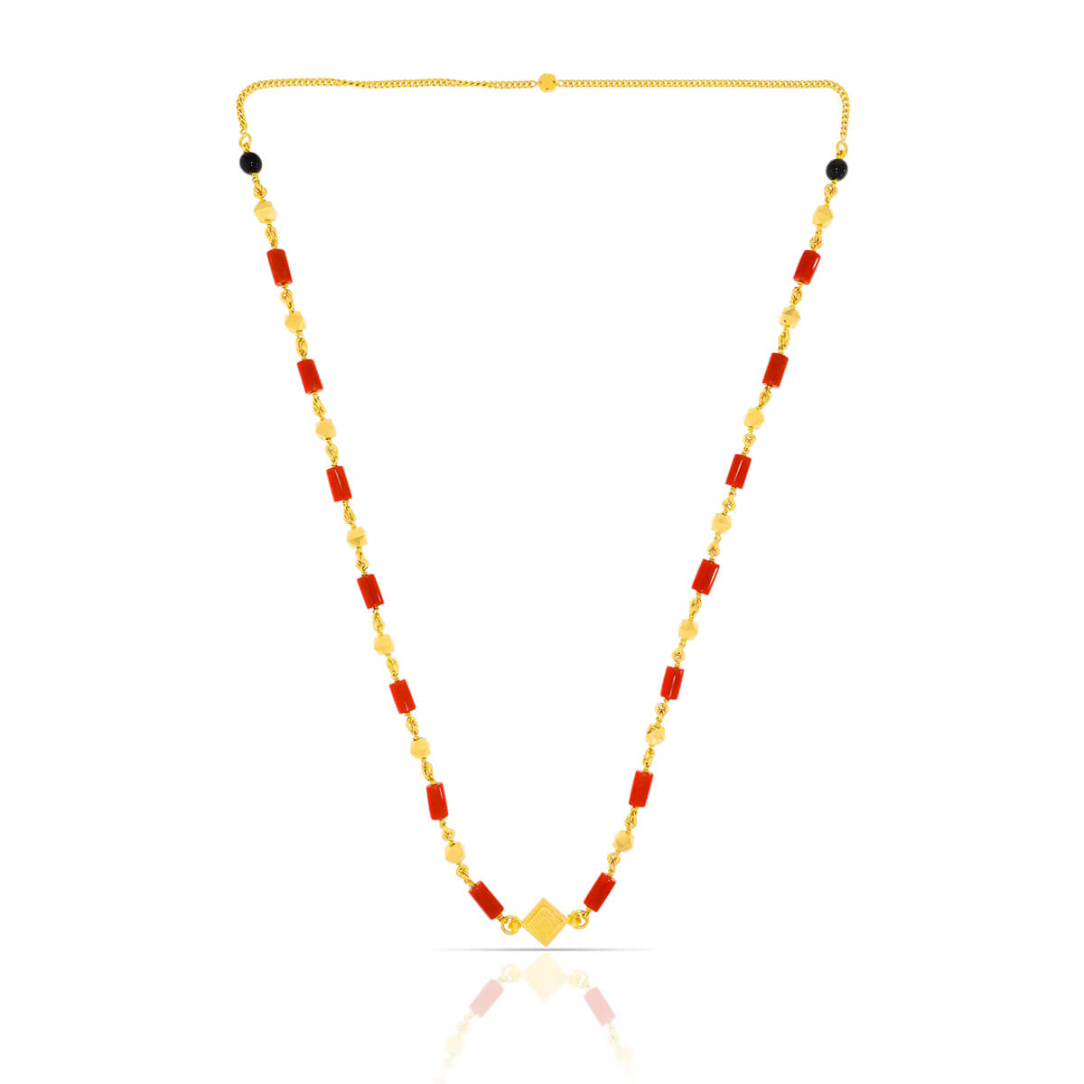 Coral Beauty Gold Mala