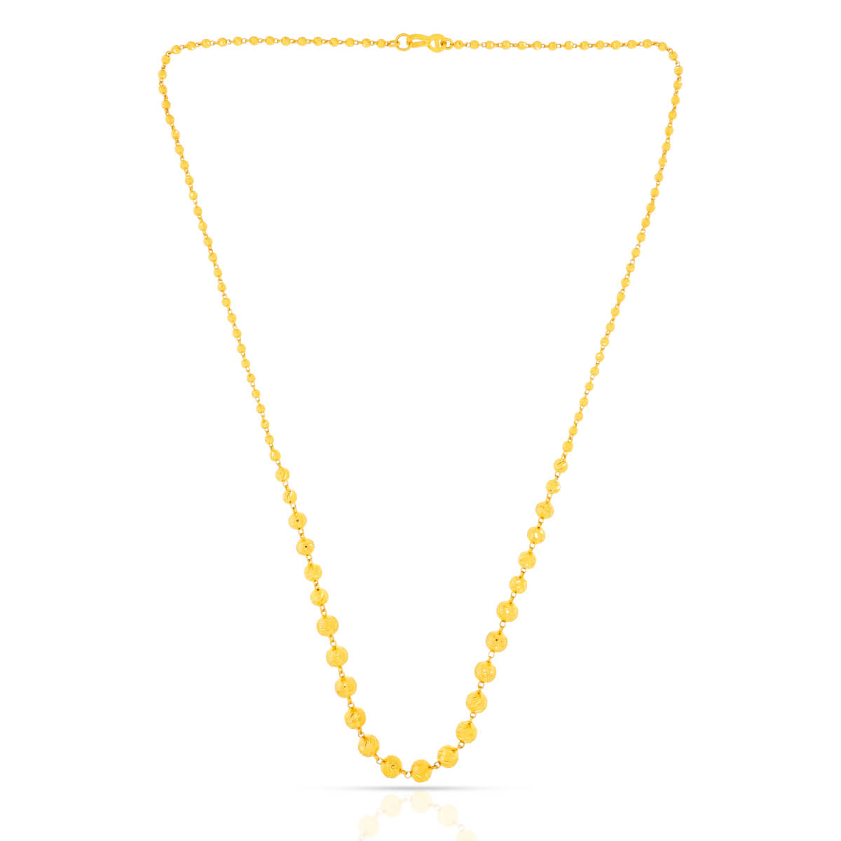 Regal Gold Bead Mala Necklace with Free Gold Coin