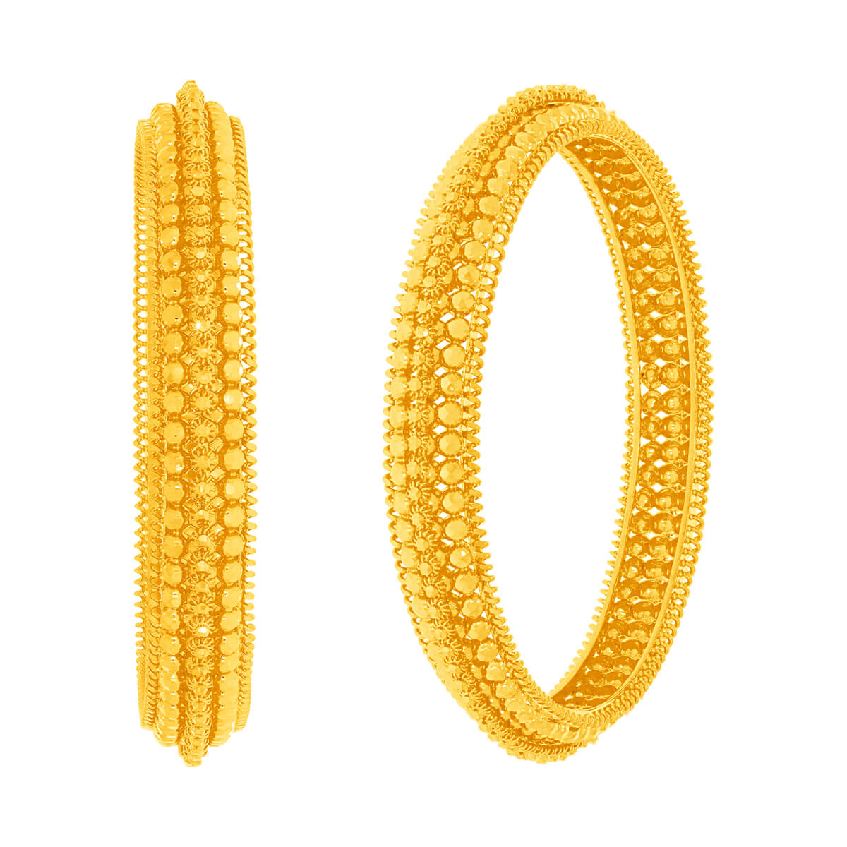 Divine Yellow Gold Bangle with Free Gold Coin