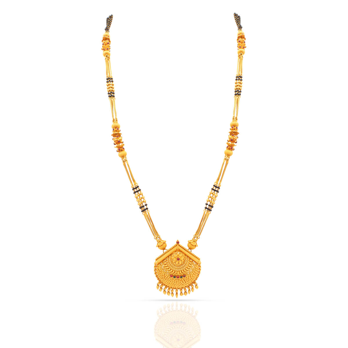 Graceful Bunch Gold Mangalsutra with Free Gold Coin