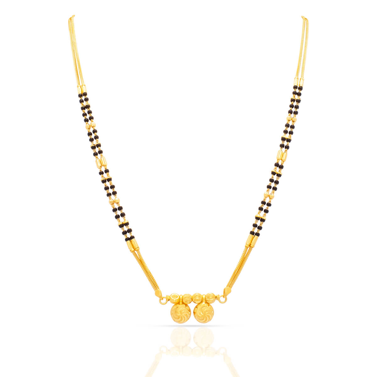 Twin Strand Gold Mangalsutra with Free Gold Coin