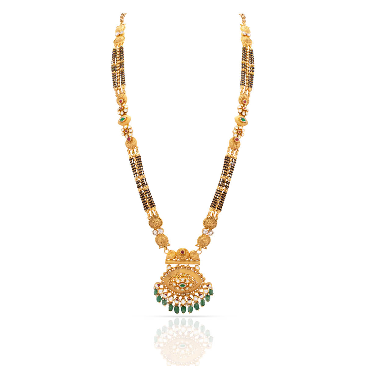 Classic Antique Kundan Gold Mangalsutra with Free Gold Coin