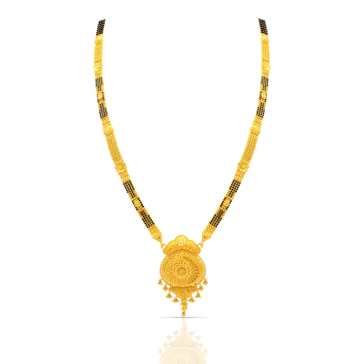 Robust Beauty Heavy Gold Mangalsutra with Free Gold Coin