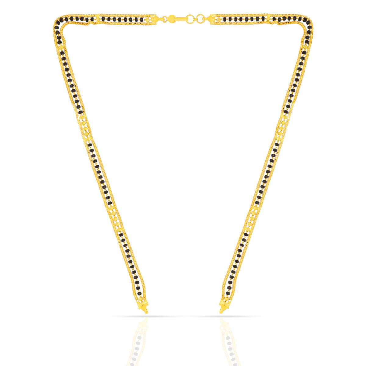 Luxurious Black Beads Gold Mangalsutra