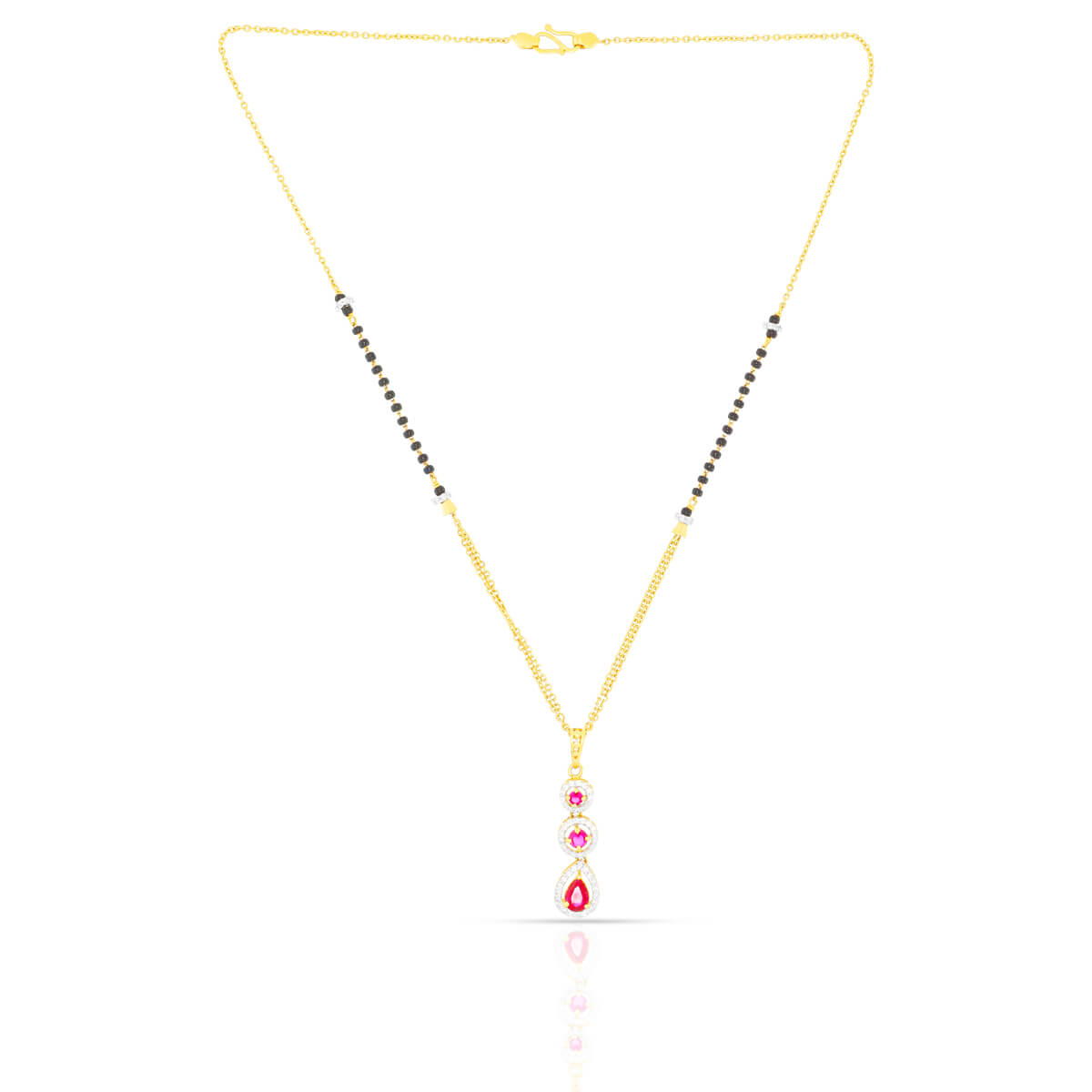 Sparkling Fancy Gold Mangalsutra with Free Gold Coin