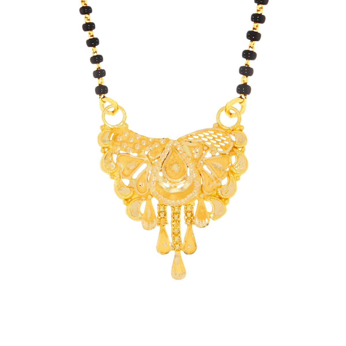 Magnificent Traditional Gold Mangalsutra Pendant with Free Gold Coin