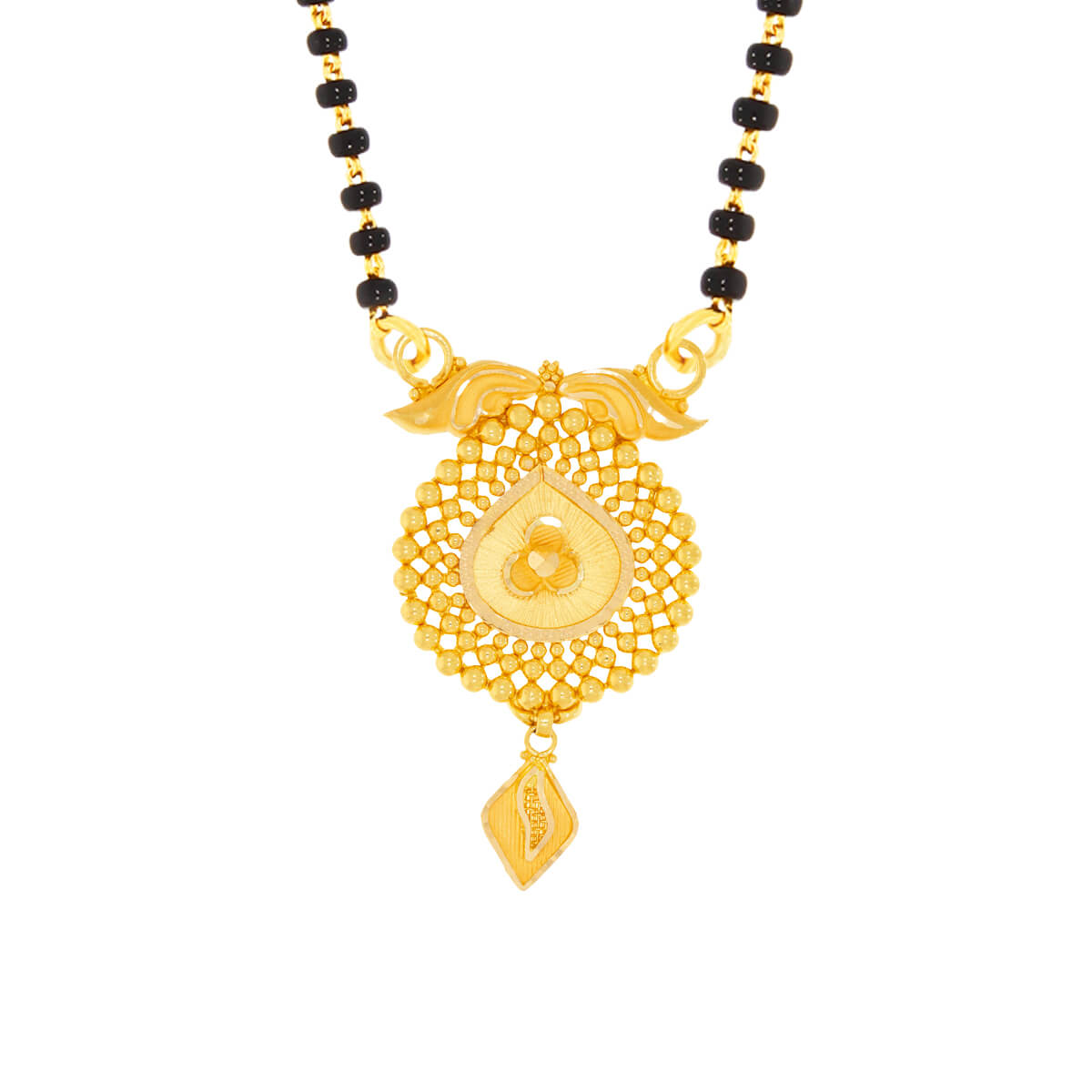 Traditional Gold Mangalsutra Pendant with Free Gold Coin