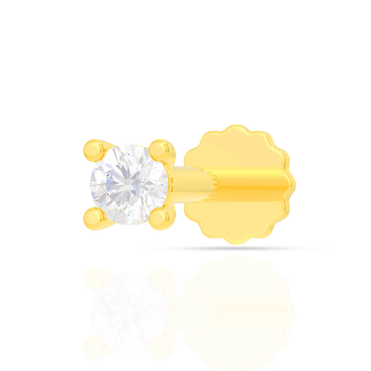 Eternal Sparkle 18K Diamond Nosepin with Free Gold Coin