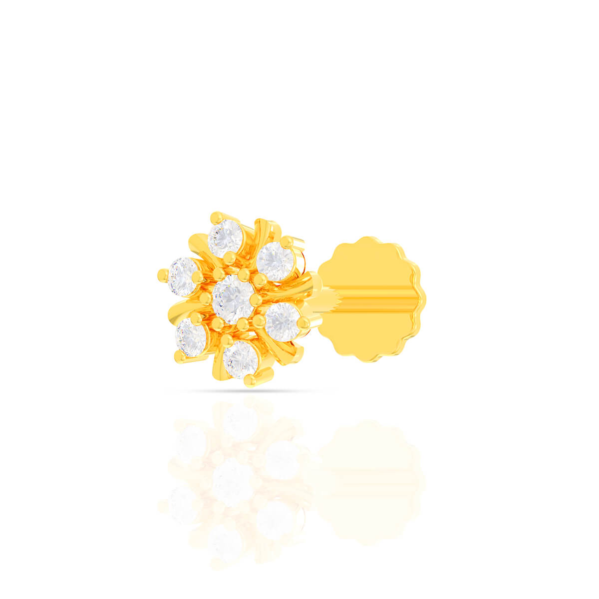 Radiant Glow 18K Diamond Nosepin with Free Gold Coin